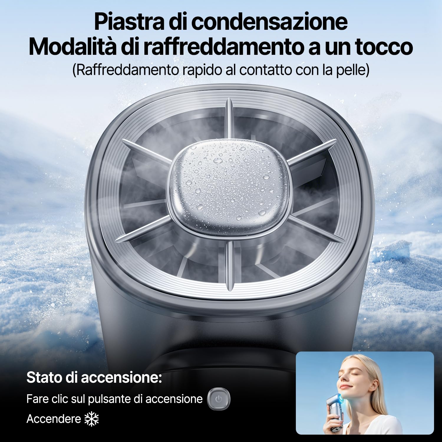 yAyusi Ventilatore Portatile Ricaricabile,Potente Ventilatore Multifunzione da 10000mAh con Funzione di Raffreddamento a Ghiaccio,Ventilatore Turbo 100Livelli di Velocità Regolabili per Viaggi