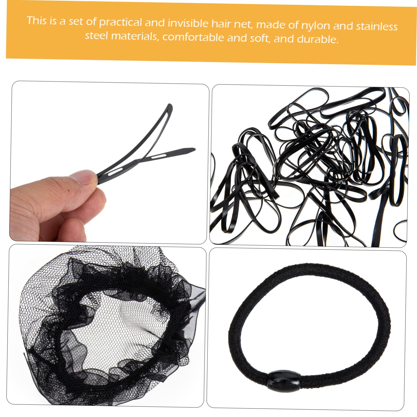 MAGICLULU 5 Sets Haarknoten Unsichtbares Falsches Haarspangennetz Für Haare Frauen Mädchen Elastische Haarnetze Haarnetz-set