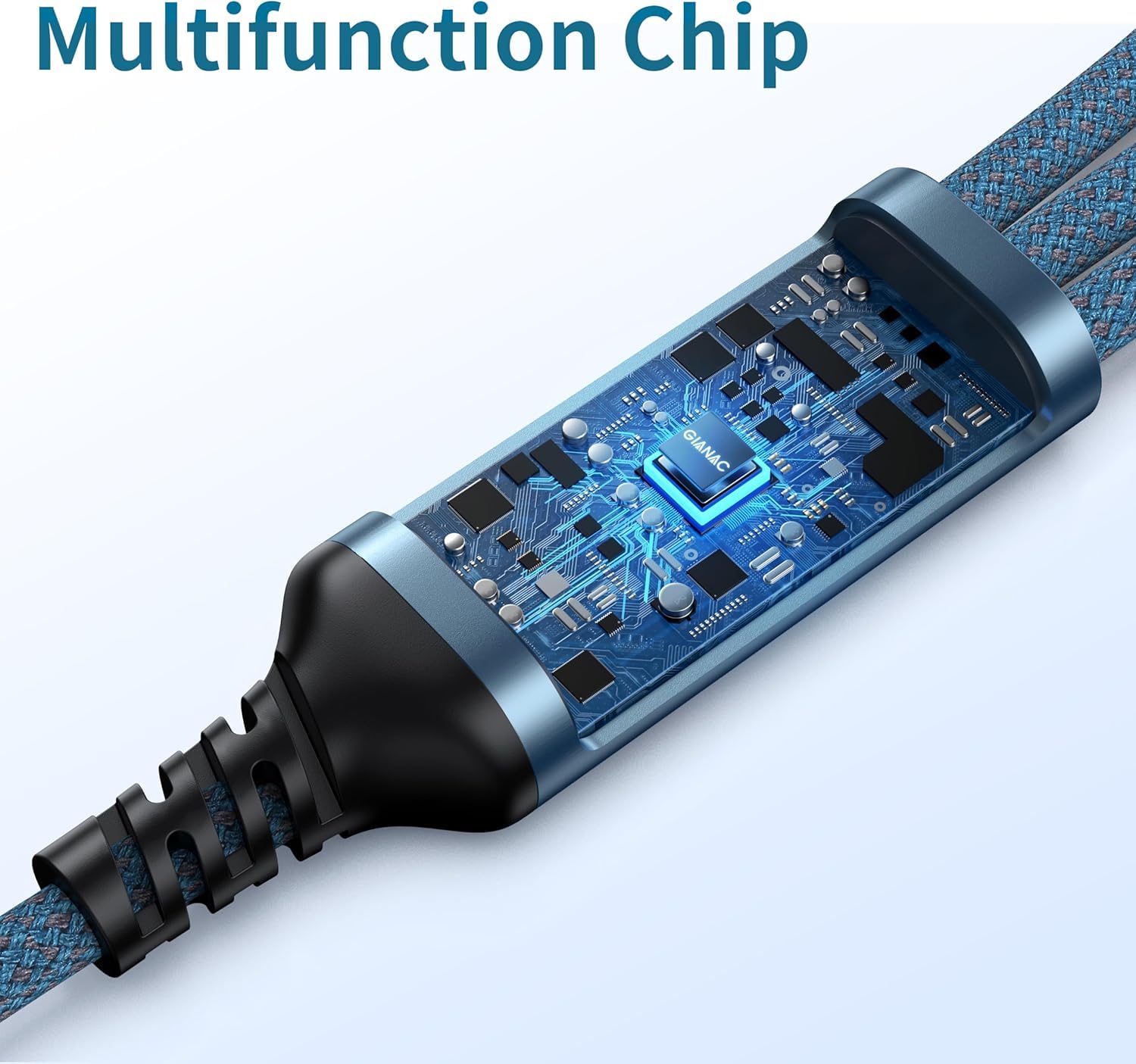 GIANAC Multi Cavo di Ricarica [3pack 2M] 3 in 1 Multiplo Cavetto con Micro USB Tipo C Lightning interfaccia Cavo USB di Ricarica USB per iPhone X/XS/XS,Huawei,Honor,MateBook,Xiaomi