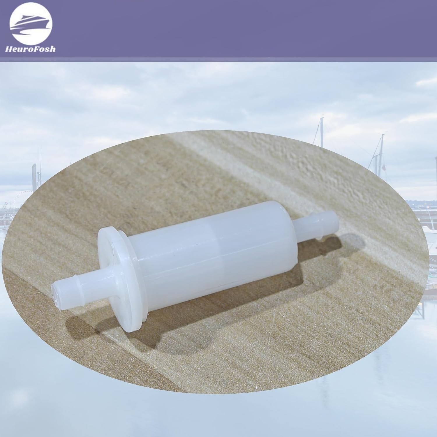 398319 3/8" Inline Fuel Filter for Johnson Evinrdue Outboard | 2PCS, Compatible with Mercury & Johnson Evinrude & Yamaha Replacement 802128A1, Sierra 18-7831