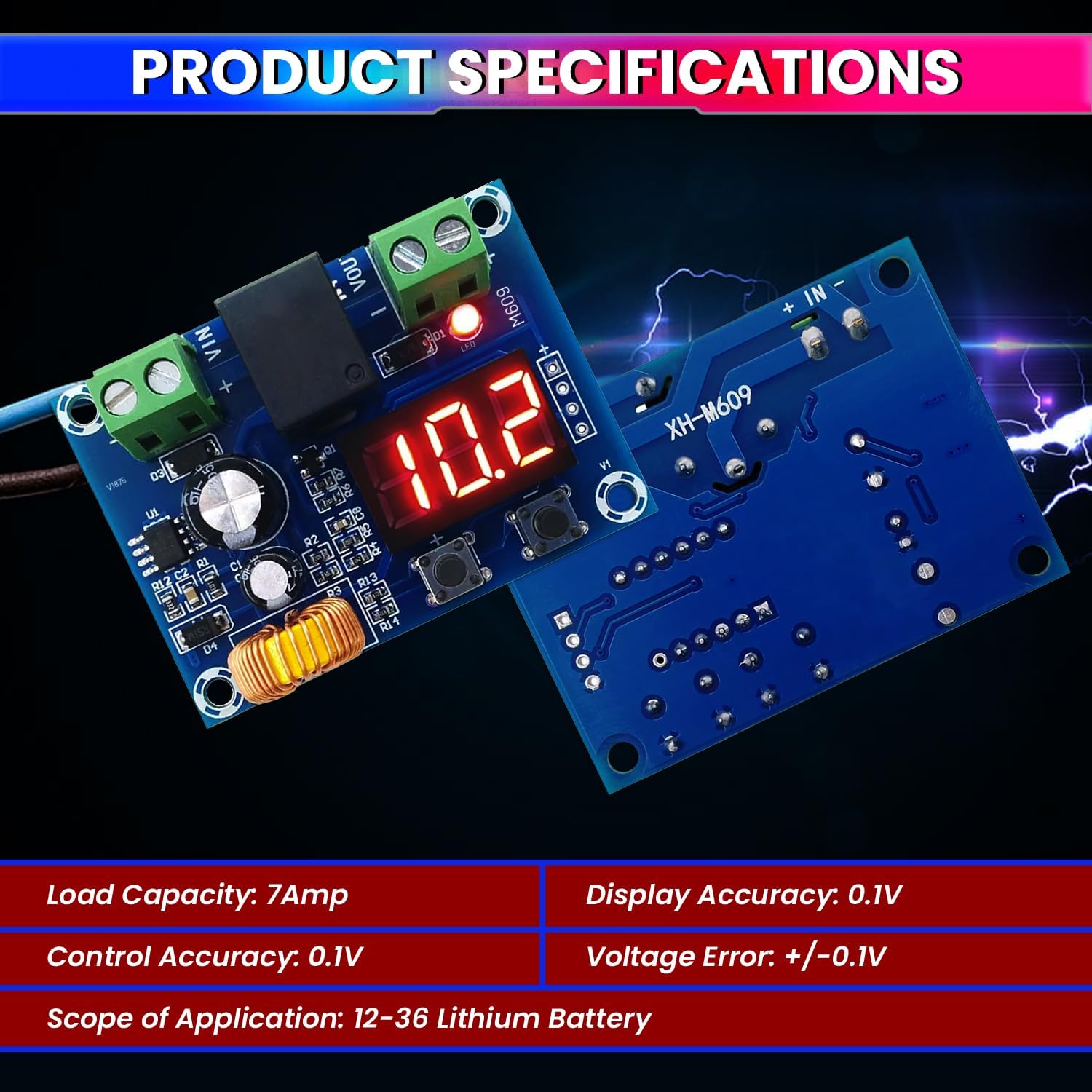 amiciSolar DC 12V-36V Charger Module – Under Voltage & Over-Discharge Battery Protection | Adjustable Cut-Off | Smart Battery Management - Image 2 thumbnail