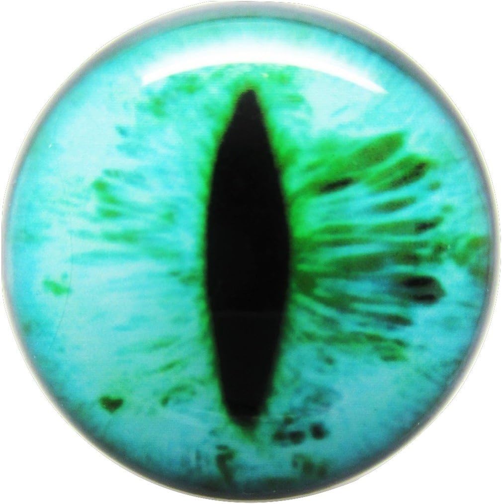 Teal Eye Ear Plugs - Acrylic - Screw on - New *Pair* - 8 Sizes (2 Gauge (6mm))