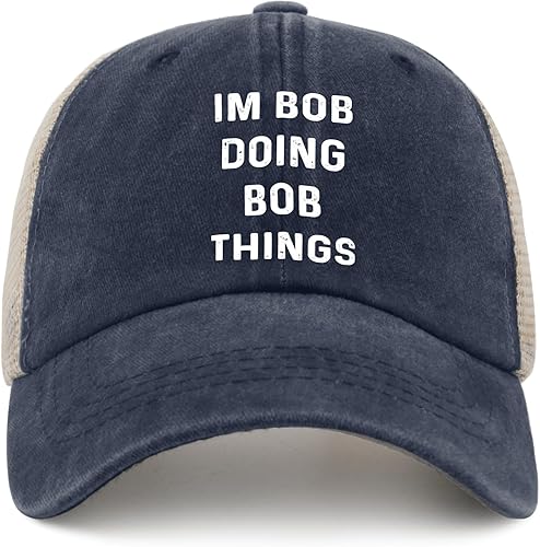 Miniatura 1 de Im Bob Doing Bob Things - Sombrero de camionero para hombre, sombrero de malla vintage para verano