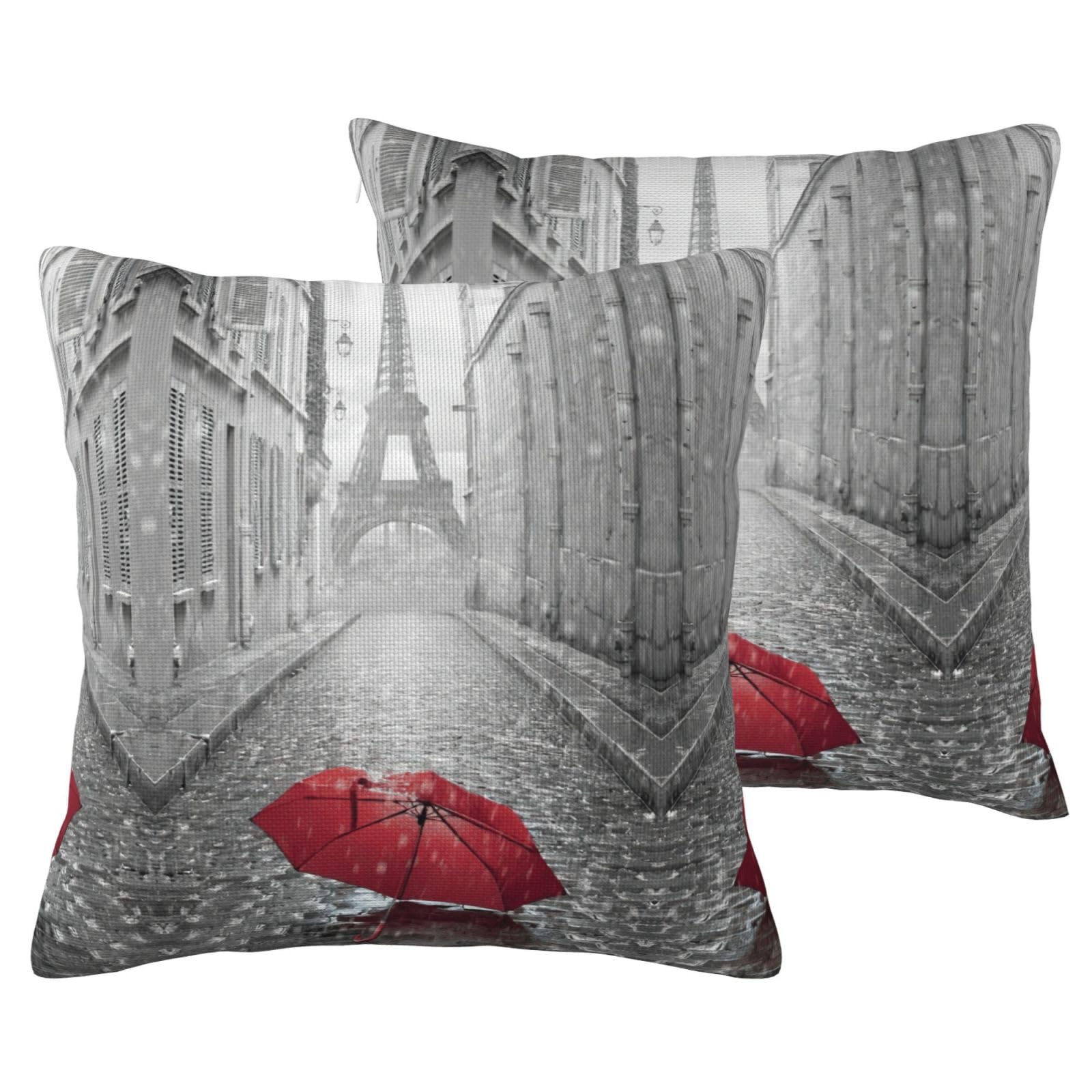 Housse de coussin décorative tour Eiffel aux finitions soignées