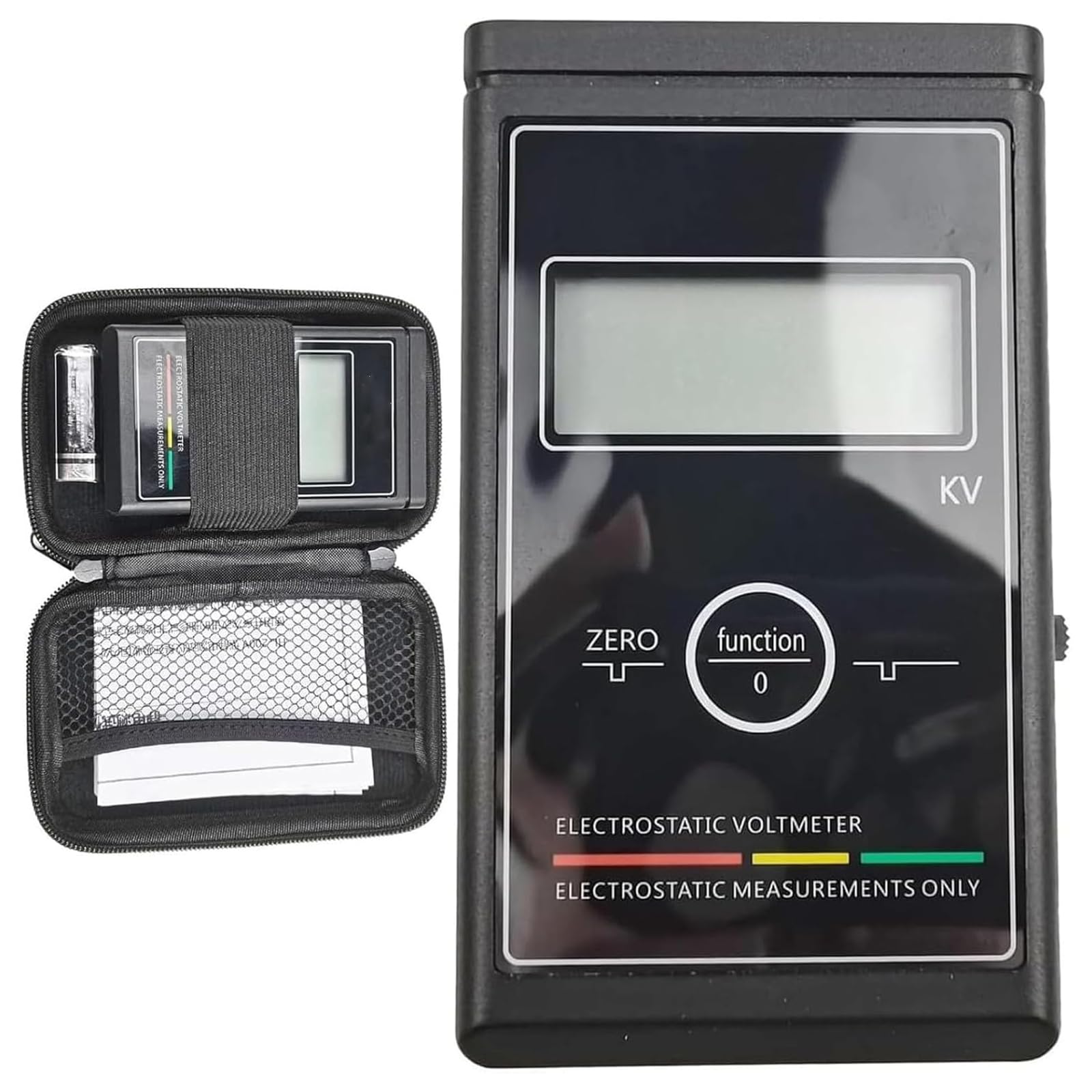 Ręczny miernik elektrostatyczny, przenośny tester napięcia powierzchniowego 0-50 kV z wyświetlaczem LCD do tkanin, papieru, gumy, przędzy - precyzyjny tester statyczny