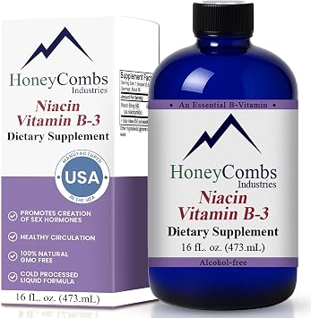 Vitamin B3-Niacin 80mg Niacin Equivalent Drops Vitamin B Liquid Niacin Drops Alcohol-free, Non-GMO Niacin Supplement 1oz | Sublingual B-Complex Vitamin, Made in USA, Non Flushing, Can be used as Niacinamide Serum