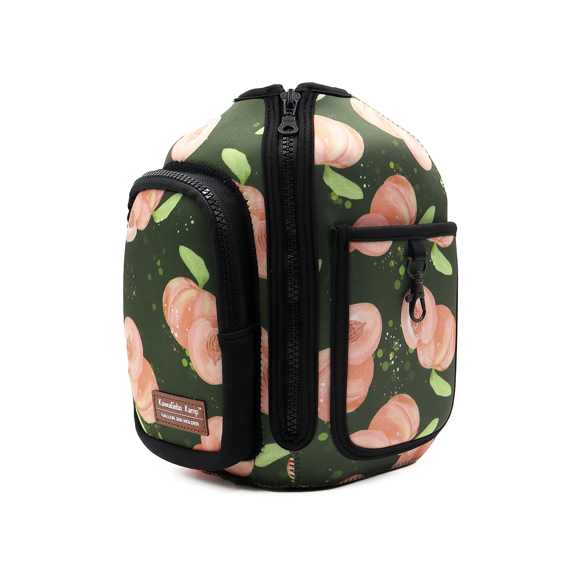 KawaGebo Kamp Neoprene Insulated Gallon Jug Holder with Large Storage Pockets, Portable and Cooling 128OZ Water Bottle Cover Carrier/Pouch Sleeve for Indoor and Outdoor Sports