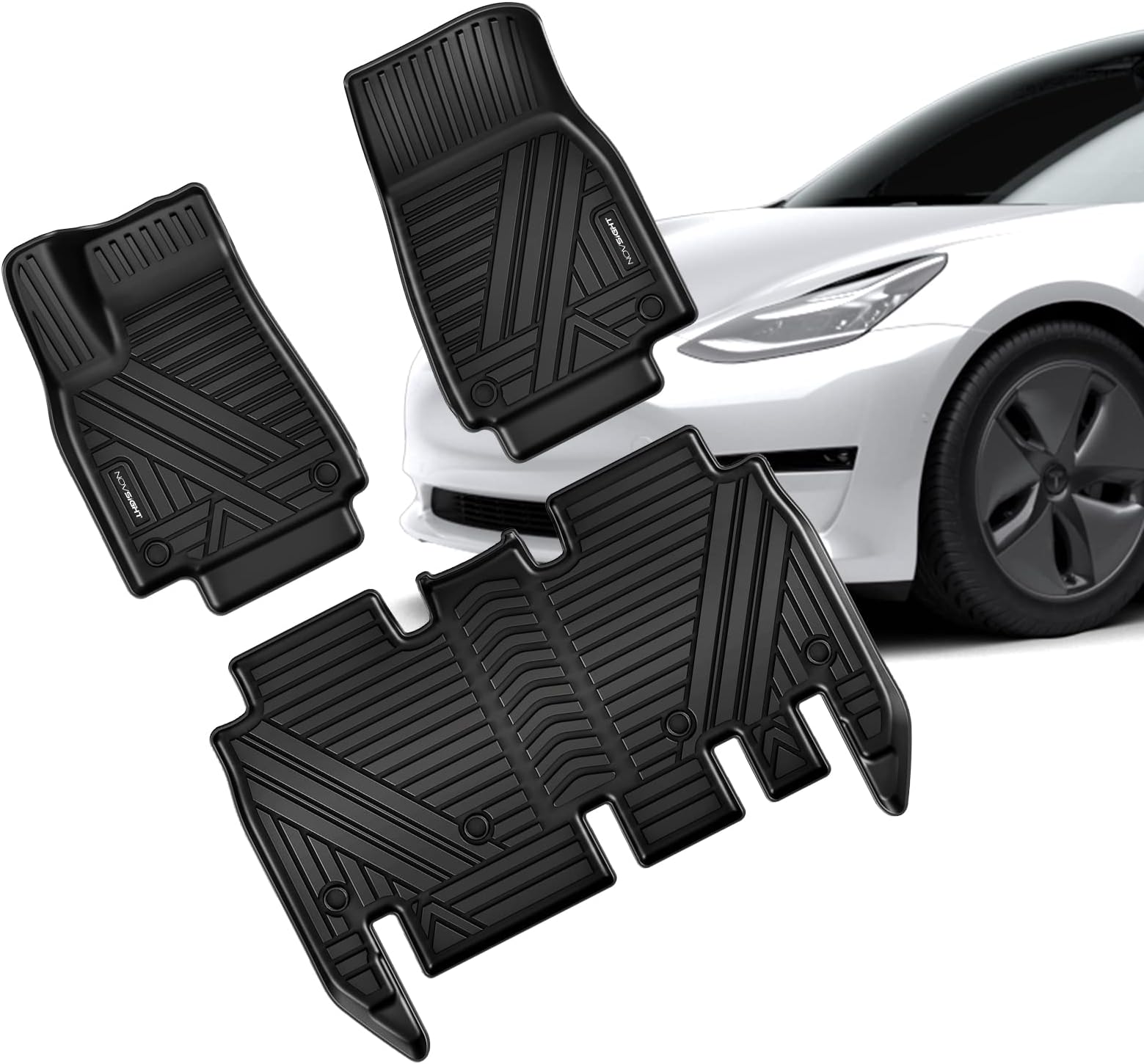 NOVSIGHT Floor Mats For Tesla Model X 5Seater 20162023