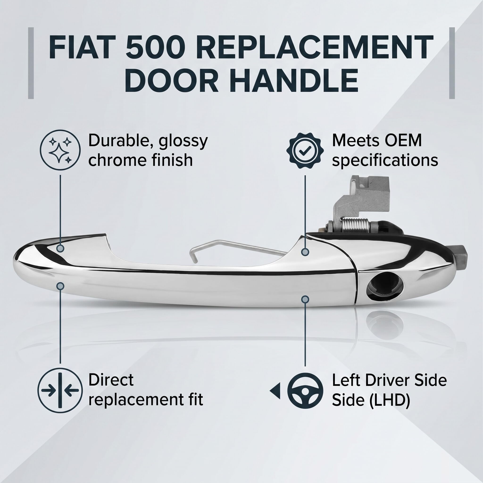 Poignée de porte extérieure pour Alfa GT, Design moderne et durable, côté conducteur gauche, Facile à installer, pour voiture, Usage quotidien et week-ends