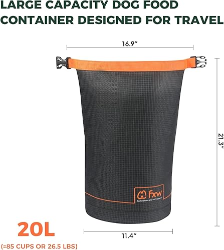Miniatura 3 de FXW Bolsa de viaje de comida para perros, 85 tazas y bola protectora de caravana, paquete de 12