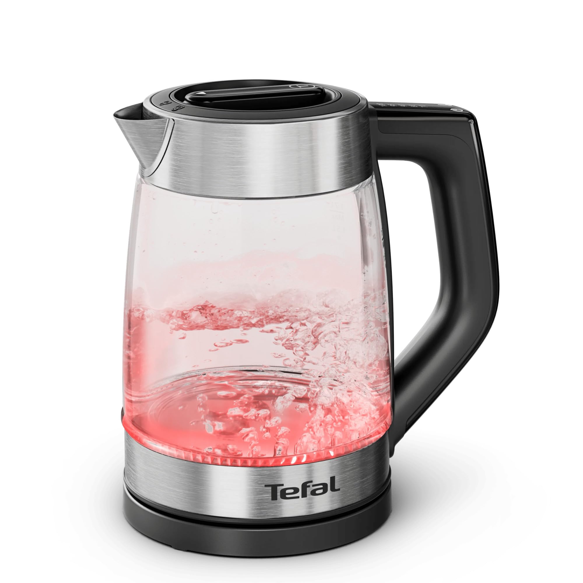 Tefal Express, Bollitore Elettrico In Vetro, Controllo Dal Manico, 1.7 L, 5 Livelli Di Temperatura, Monitoraggio In Tempo Reale, KO760DE0