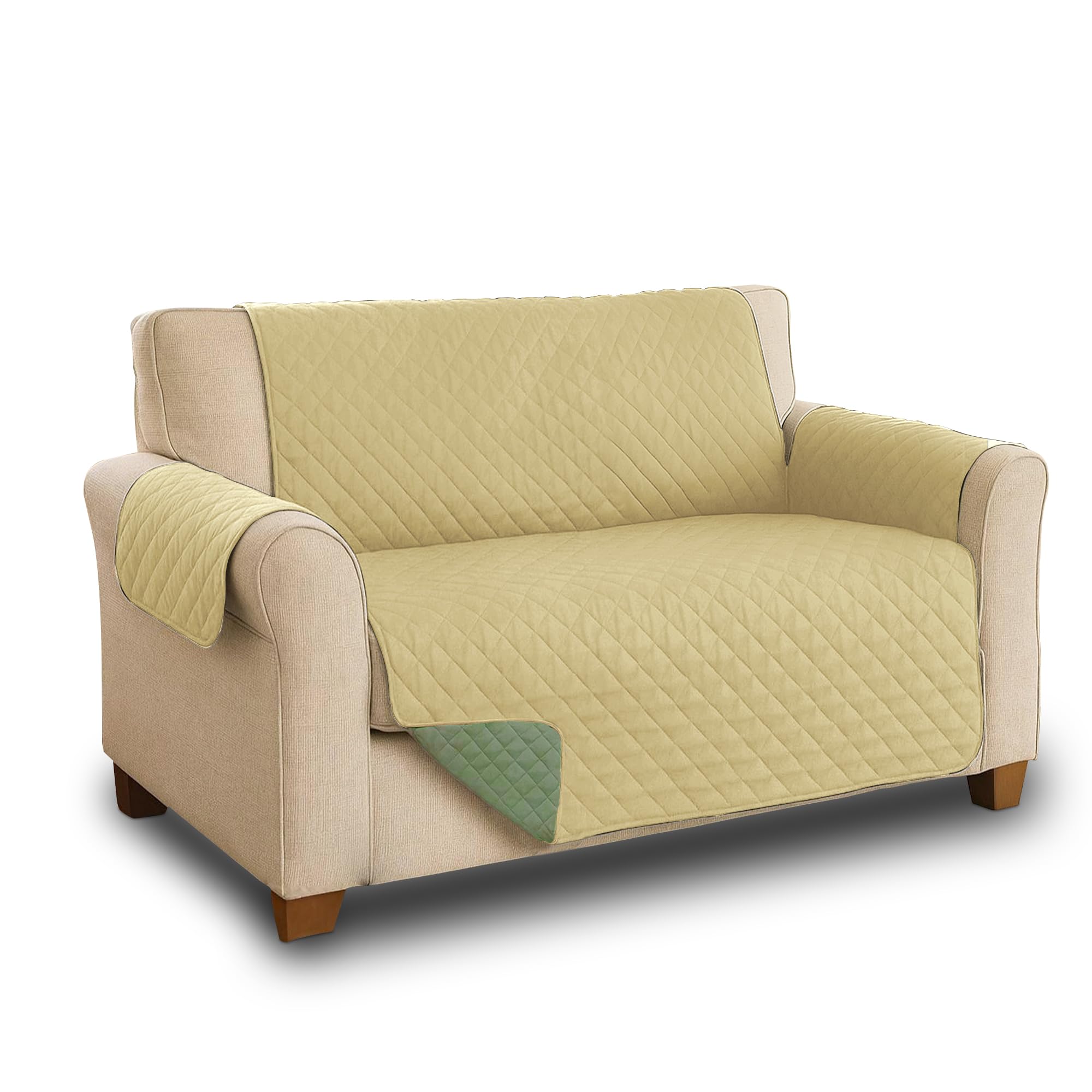 Easylife Lifestyle Solutions Sage/Olive Easylife Reversible Furniture Protector, Water-Repellent Sofa Cover, Couch Cover, Settee Cover, Sofa Protector, Couch Protector For Dogs - Fully Guaranteed