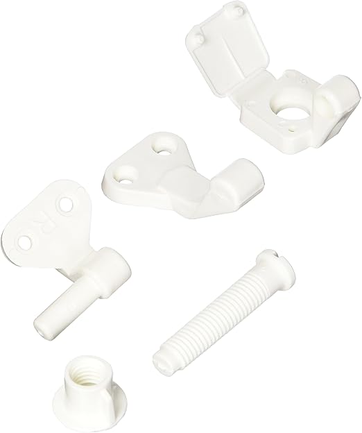 Danco 88018 Replacement Toilet Seat Hinges for Toilet Seats/Lids, White