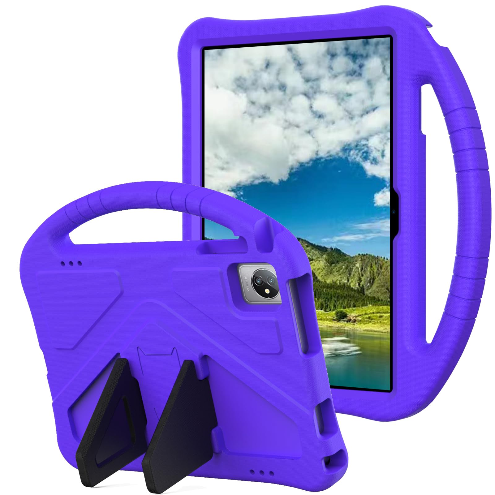 Kinder-Schutzhülle für Blackview Tab 8 Wifi/Tab 70 Wifi Tablet 10,1 Zoll 2023, kinderfreundliche EVA-Schaum-Schutzhülle mit Ständer und Griff für Blackview Tab 7 Wifi 2022/OSCAL Pad 60 10,1