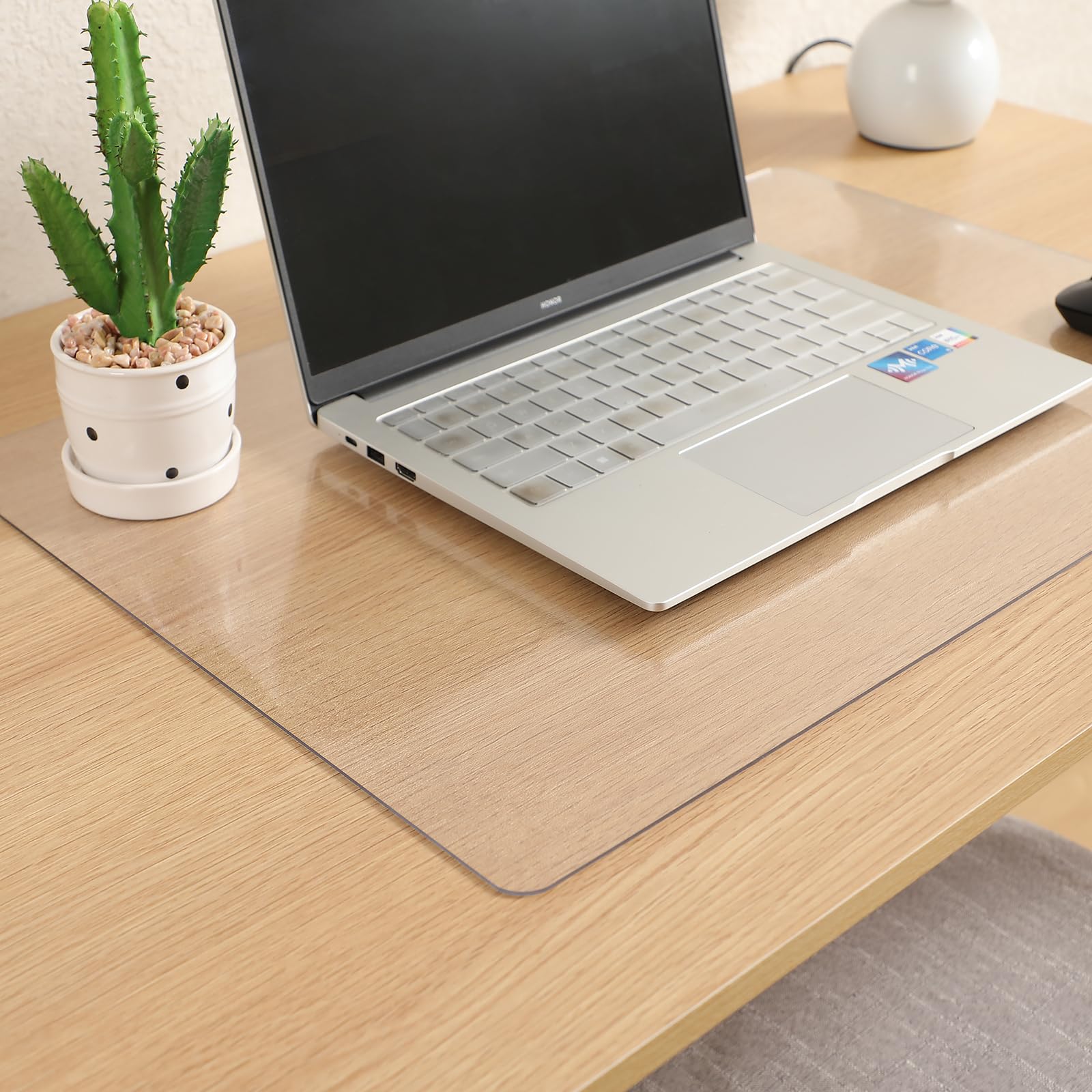 透明 デスクマット PVC製 学習机マット 40x100cm 厚さ2.0mm クリアテーブルマット テーブルクロス 子供 机マット オフィス デスク パソコン テーブルマット 耐熱性 防水 帯電防止 デスクパッド カスタマイズ可能