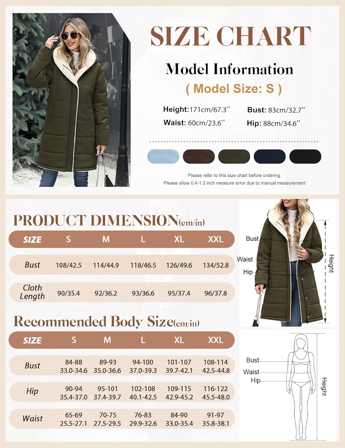 Women Winter Down Coat Fleece Long Warm Jacket Hooded Parka Puffer Coat Padded Fashion Outerwear - Image 7