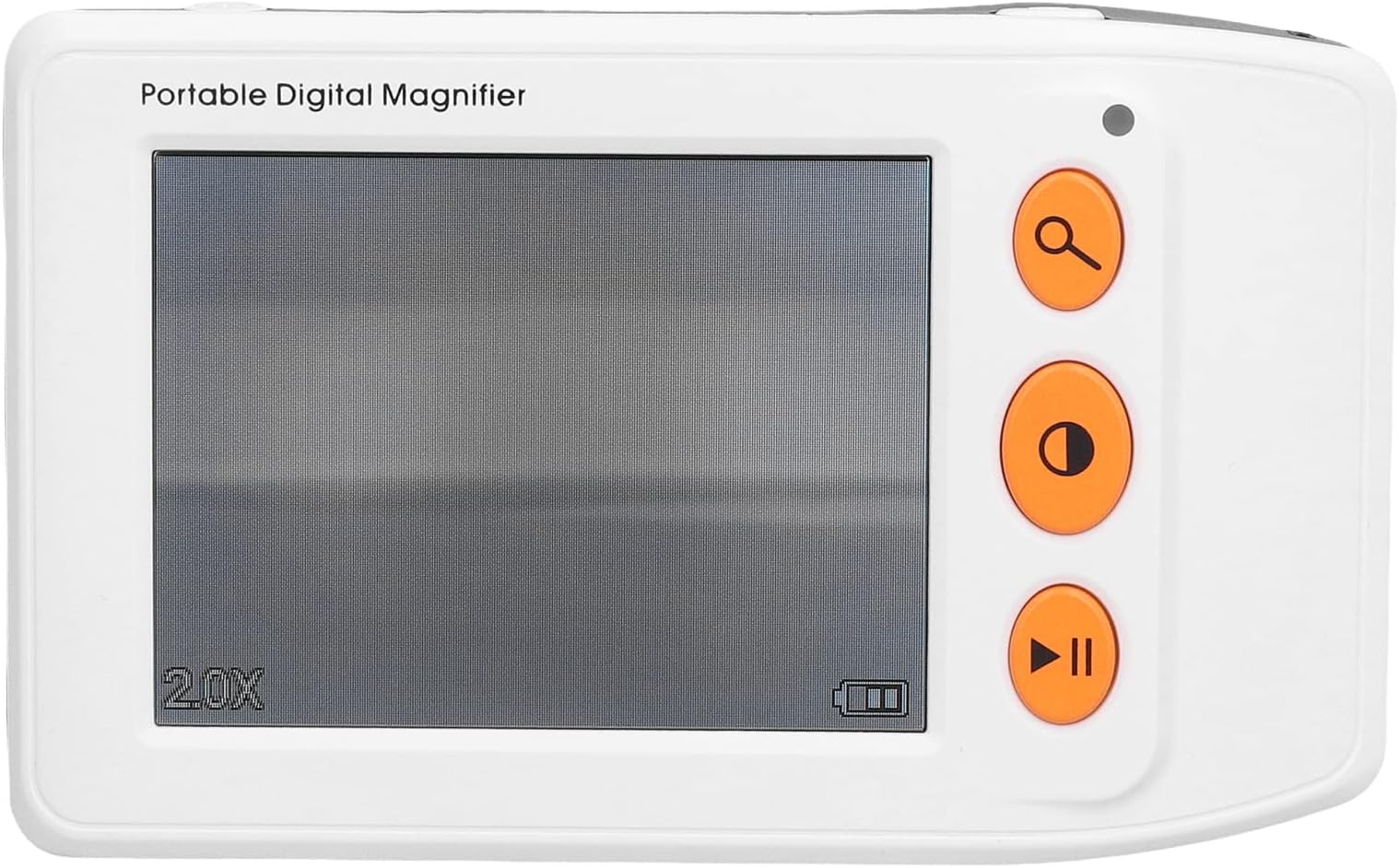 soobu Digital Video Magnifier, 3.5in Handheld Electronic Magnifier, Portable Electronic Reading Aid with Ergonomic Handle, 8 Color Modes for Low Vision, 2X‑25X Zoom, Up to 32G, AV Output (White)