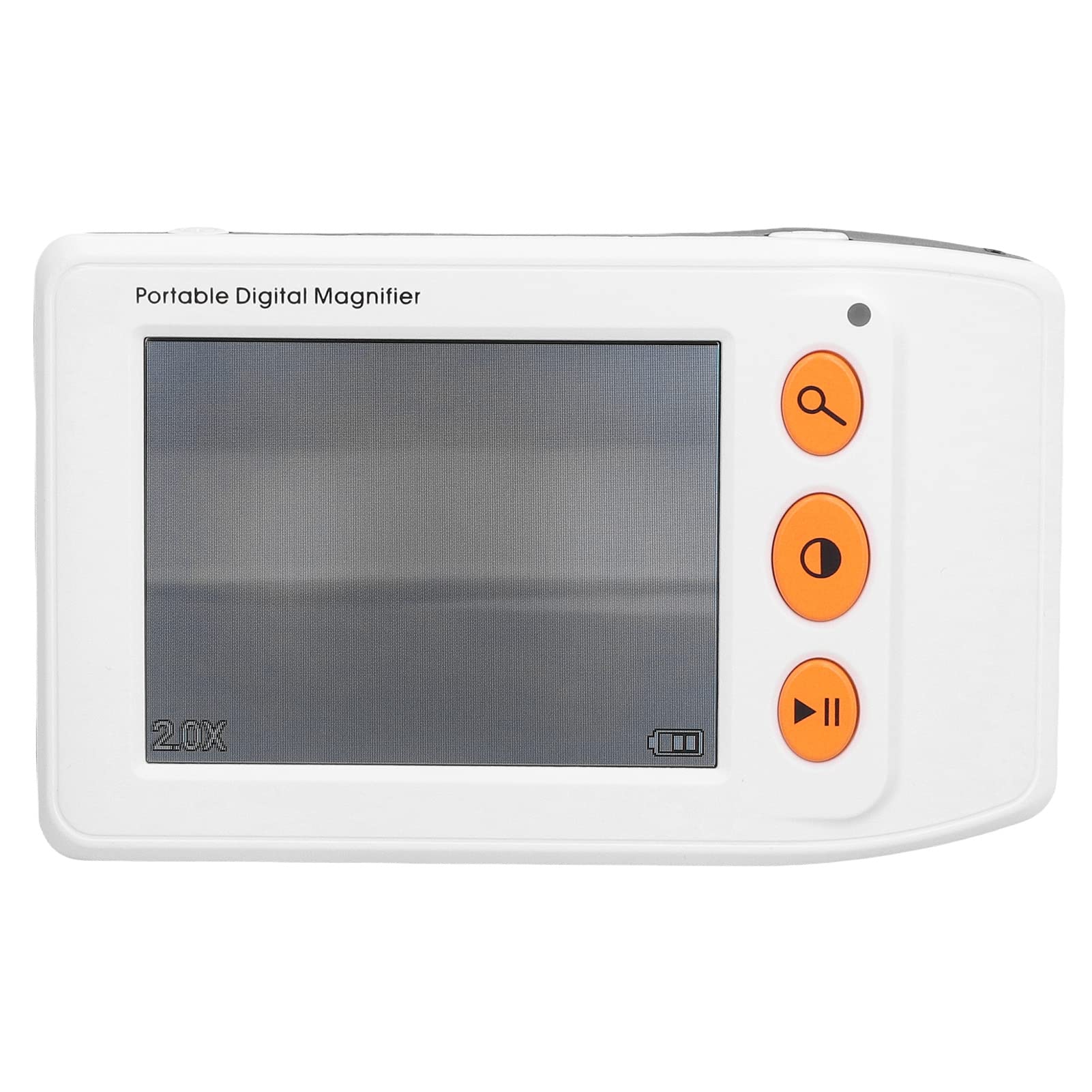 soobu Digital Video Magnifier, 3.5in Handheld Electronic Magnifier, Portable Electronic Reading Aid with Ergonomic Handle, 8 Color Modes for Low Vision, 2X‑25X Zoom, Up to 32G, AV Output (White)