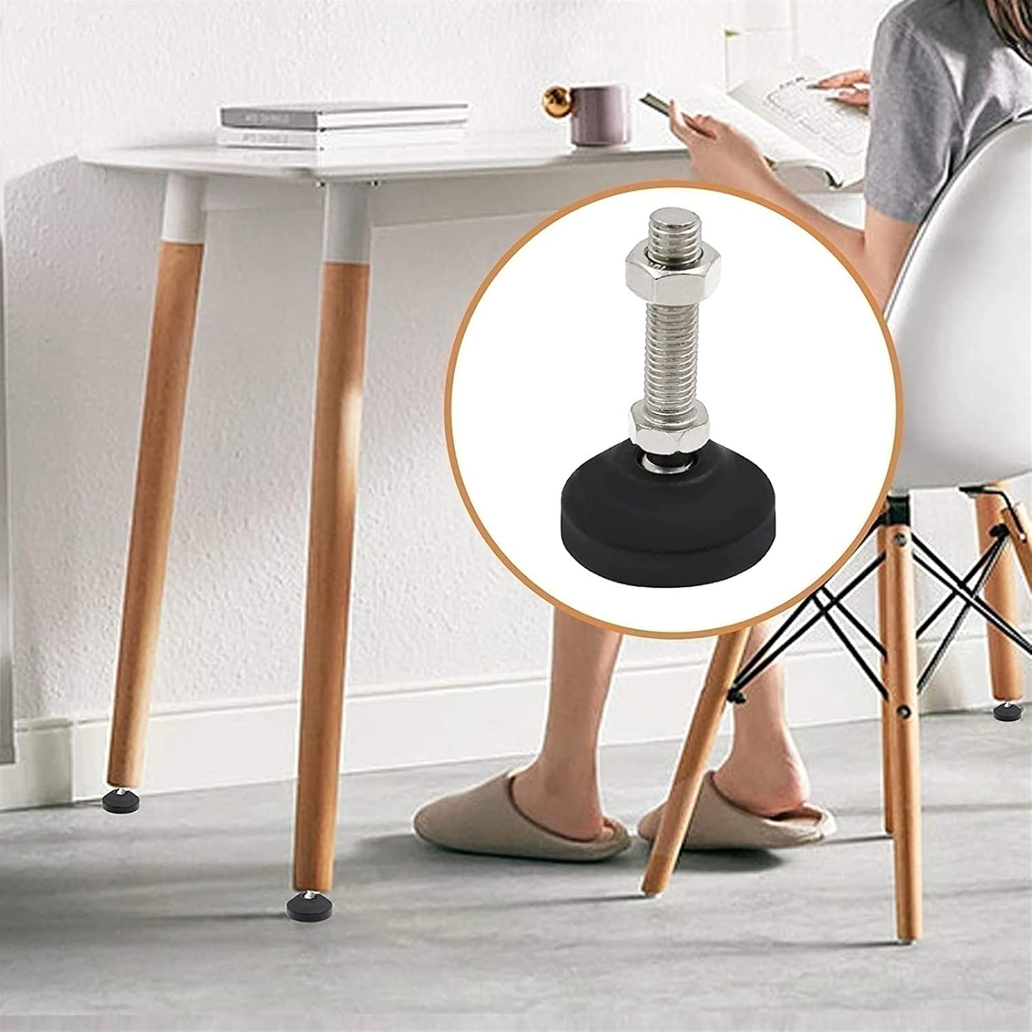 Furniture Leveling Feet,Heavy Screw, Leveling FeetAdjustable M20 X3.9 Thread Length Swivel Adjustable Feet Leveler For Heavy Furniture Workbench Equipment (Color : 4pcs) (Color : 4pcs) ( Color : 4pcs