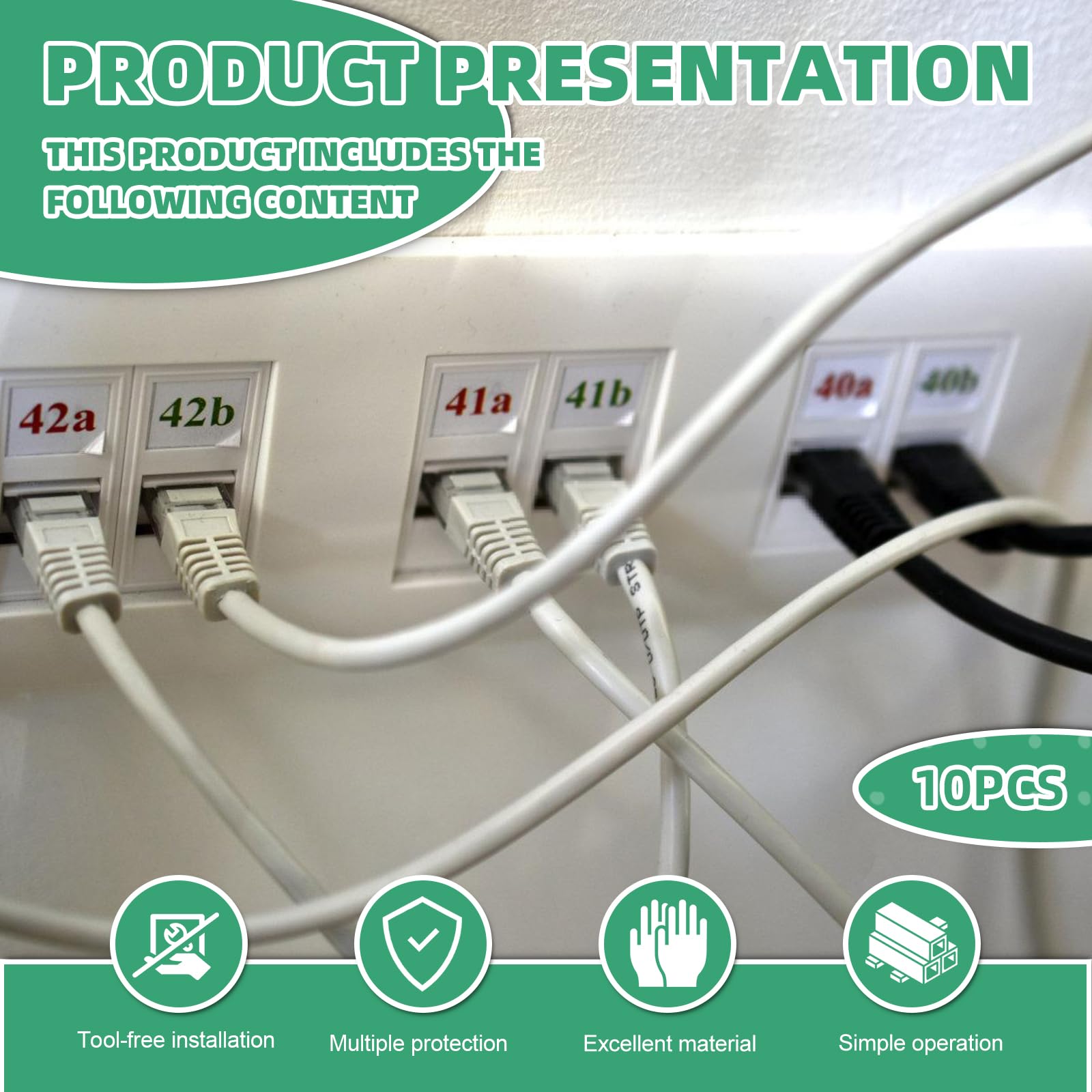 Leikurvo RJ45-koppeling, CAT6a, keystone-module, 10 stuks, 10 Gbit/s, koppelmodule, netwerkkoppeling, connector, afgeschermd, Keystone Jack, RJ45-aansluiting netwerk voor verlenging ethernetkabel Leikurvo RJ45-koppeling, CAT6a, keystone-module, 10 stuks, 10 Gbit/s, koppelmodule, netwerkkoppeling, connector, afgeschermd, Keystone Jack, RJ45-aansluiting netwerk voor verlenging ethernetkabel