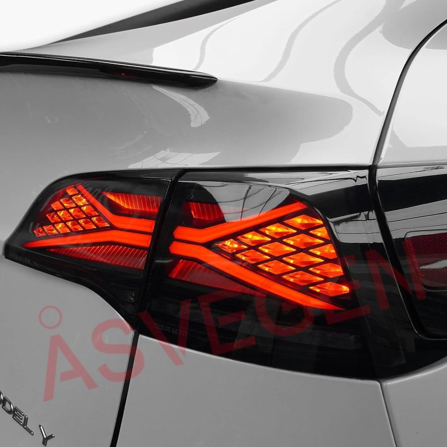 LED Tail Lights Assembly for Tesla Model 3 Model Y 2017-2023, with Sequential Turn Signals and Start-up Animation