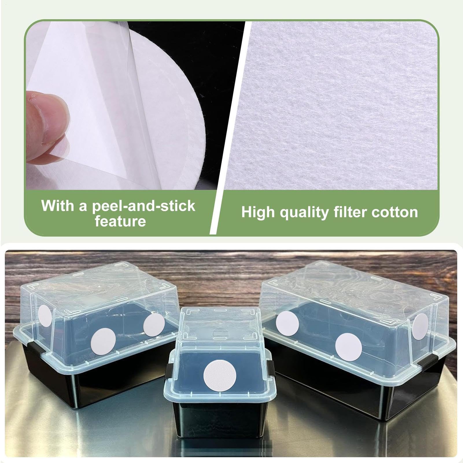 Disco Filtro Tubo - Hoja Filtro champiñones, Parche Filtro champiñones, Almohadillas Filtro champiñones, Filtro Tubo único | Filtros Caja Cultivo 24x para Suministros Creciente en Hongo a