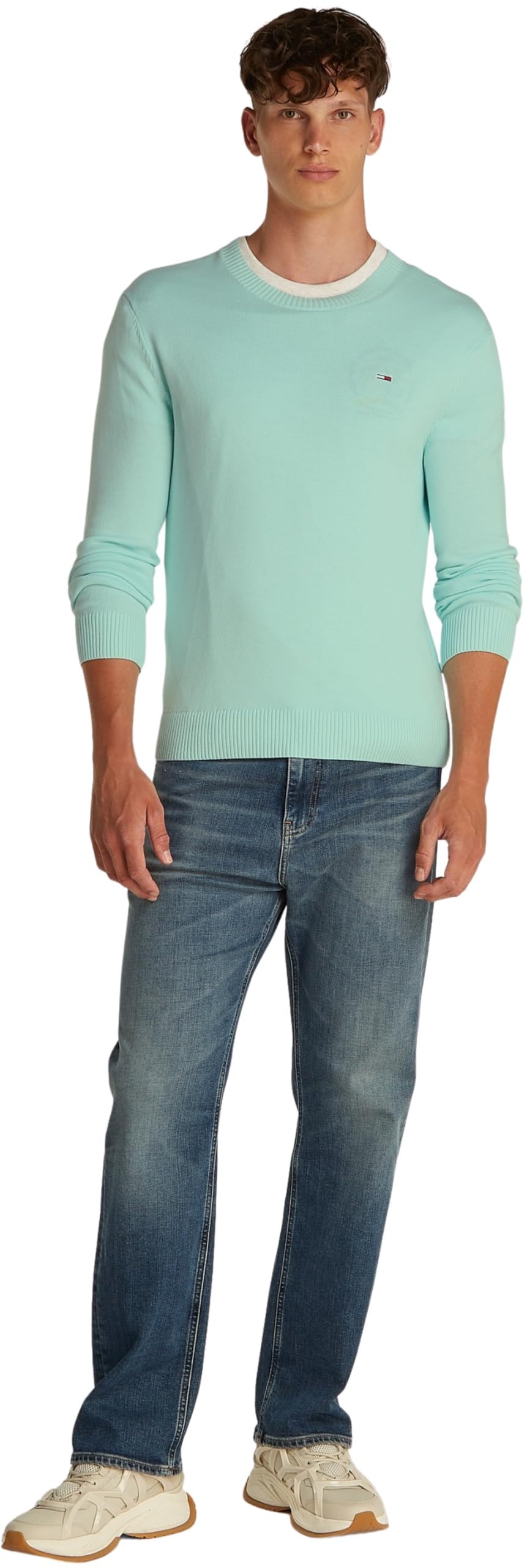 Tommy Jeans Uomo Pullover Scollo Rotondo