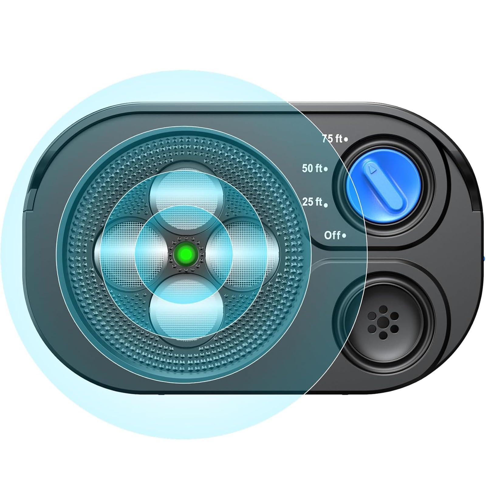Antiladridos para Perros, Recargable Dispositivo Antiladridos Ultrasónicos, 3 Niveles de Frecuencia Dispositivo Antiladridos con Silbato, Alcance Efectivo de 23M, Negro