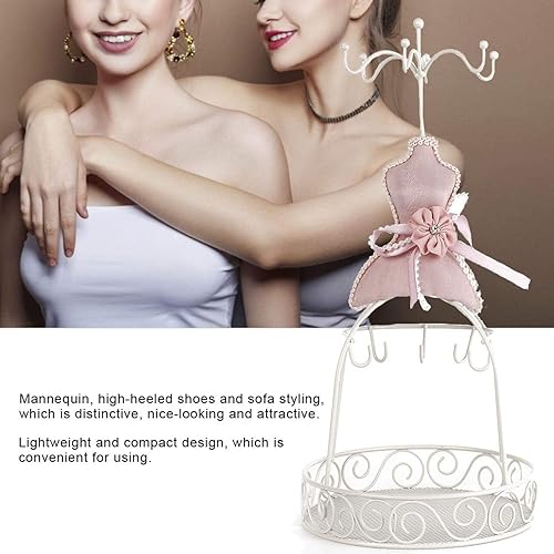 Vista 2 de ZJchao - Soporte de exhibiciÃ³n para joyas, modelo de vestido de tacÃ³n alto, pendientes, collar, anillo de joyerÃ­a, estante para joyas