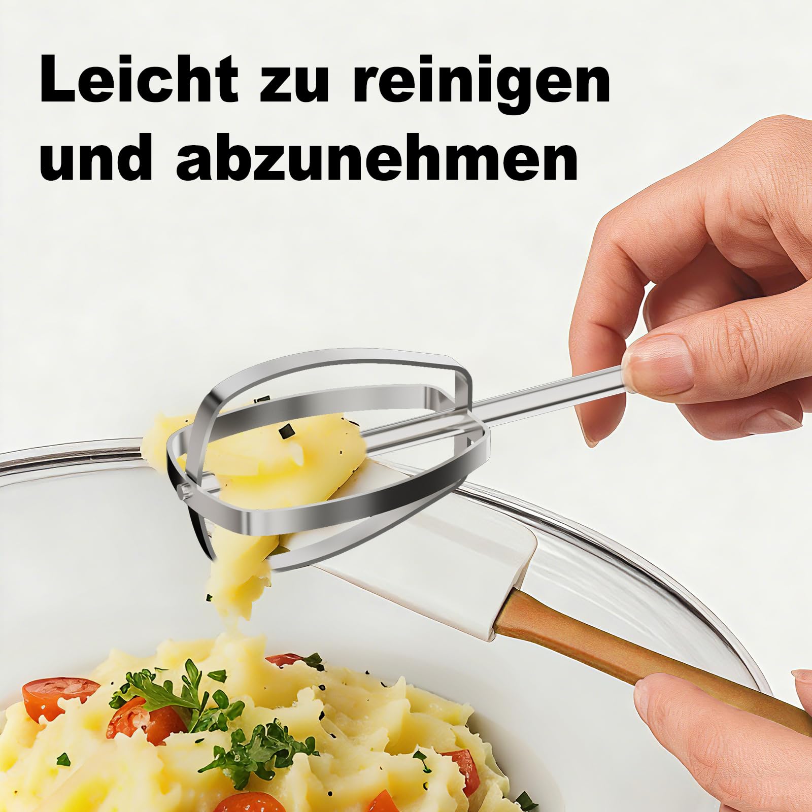 Camic Handmixer mit 9 Geschwindigkeitsstufen, Kabelloser Elektrisch- Handrührgerät mit Schneebesen, Knethaken und Rührstab zum Schlagen von Eiern, Sahne und Marmelade sowie zum Mixen