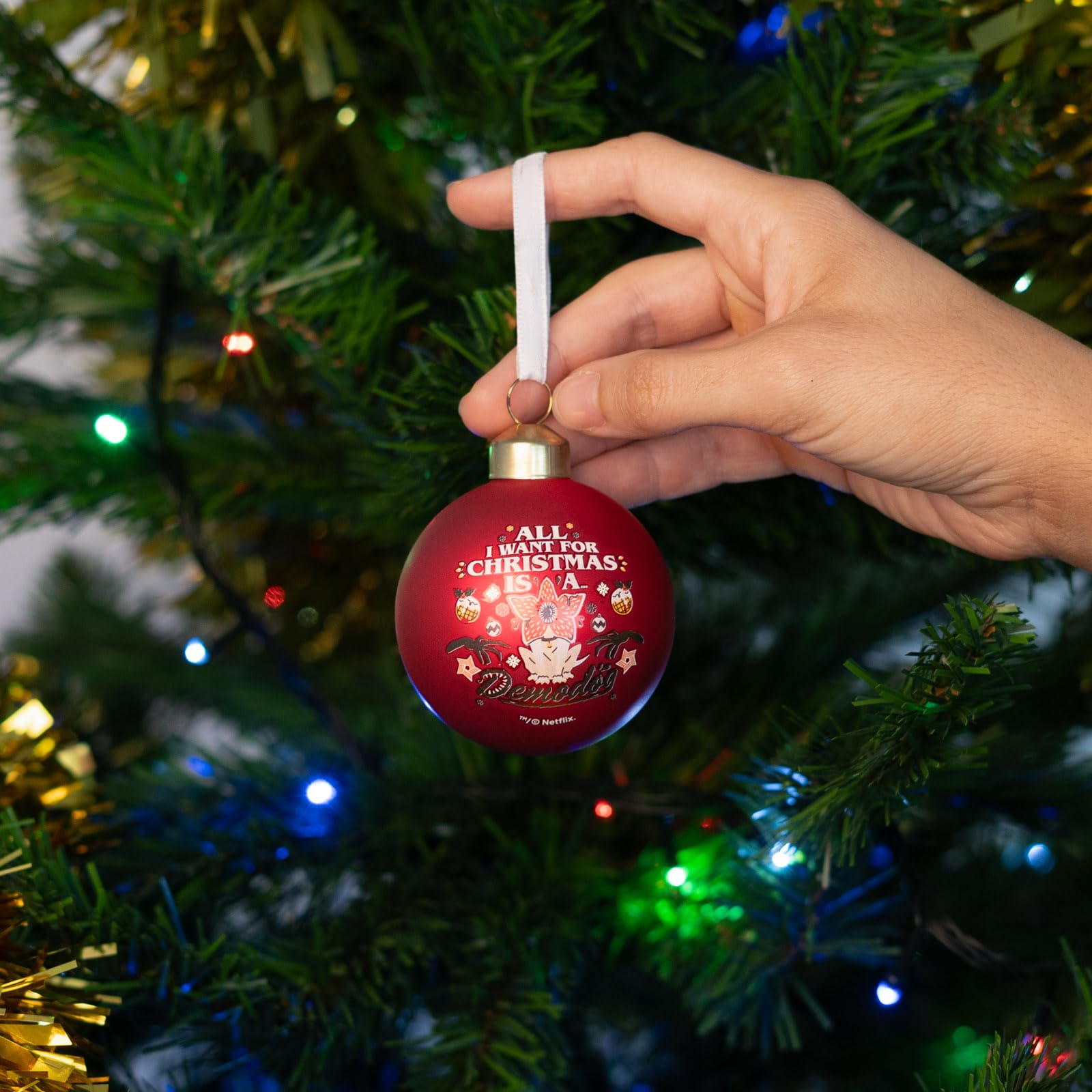 Grupo Erik Christmas Tree Decorations Set Of 4 Baubles - Stranger Things Merchandise | Xmas Tree Decorations, Christmas Ornaments, Xmas Baubles | Stranger Things Merchandise