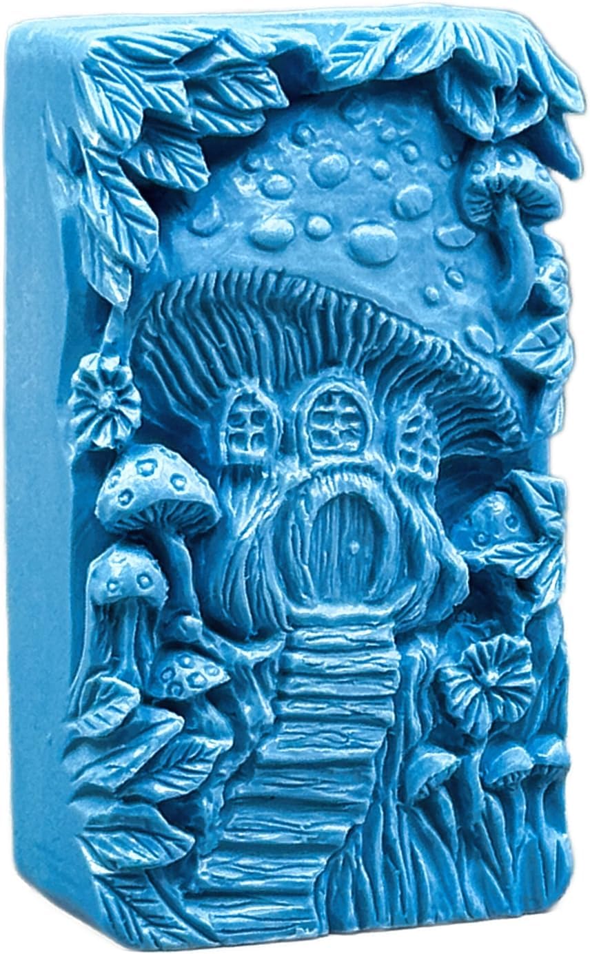 Mushroom Cottage Silicone Mold for soap Making, Resin Casting, Candle and Other Crafts