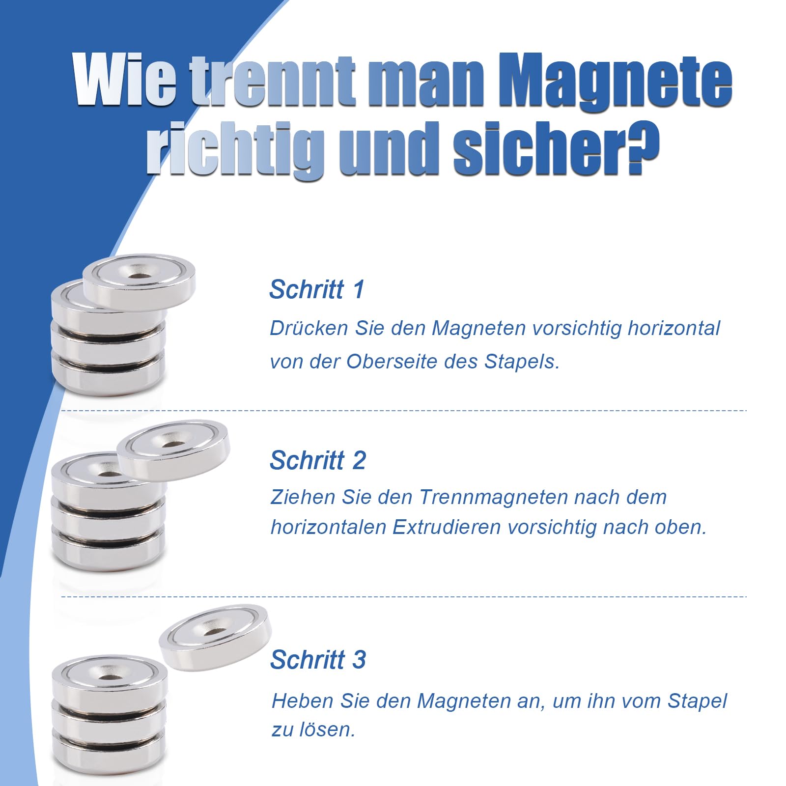 20pezzi Magneti Neodimio 16x5mm Potente Magnete Forza 6 KG Calamita Magneti con al Magnet Neodimio foro e Capsula con Svasato e con viti，Magneti Potenti Per Industria e Scienza ecc