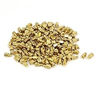 Vista 1 de uxcell M3 x 0.197 in+0.157 in Rosca macho a hembra de latón hexagonal separadores separadores hexagonales 200PCS