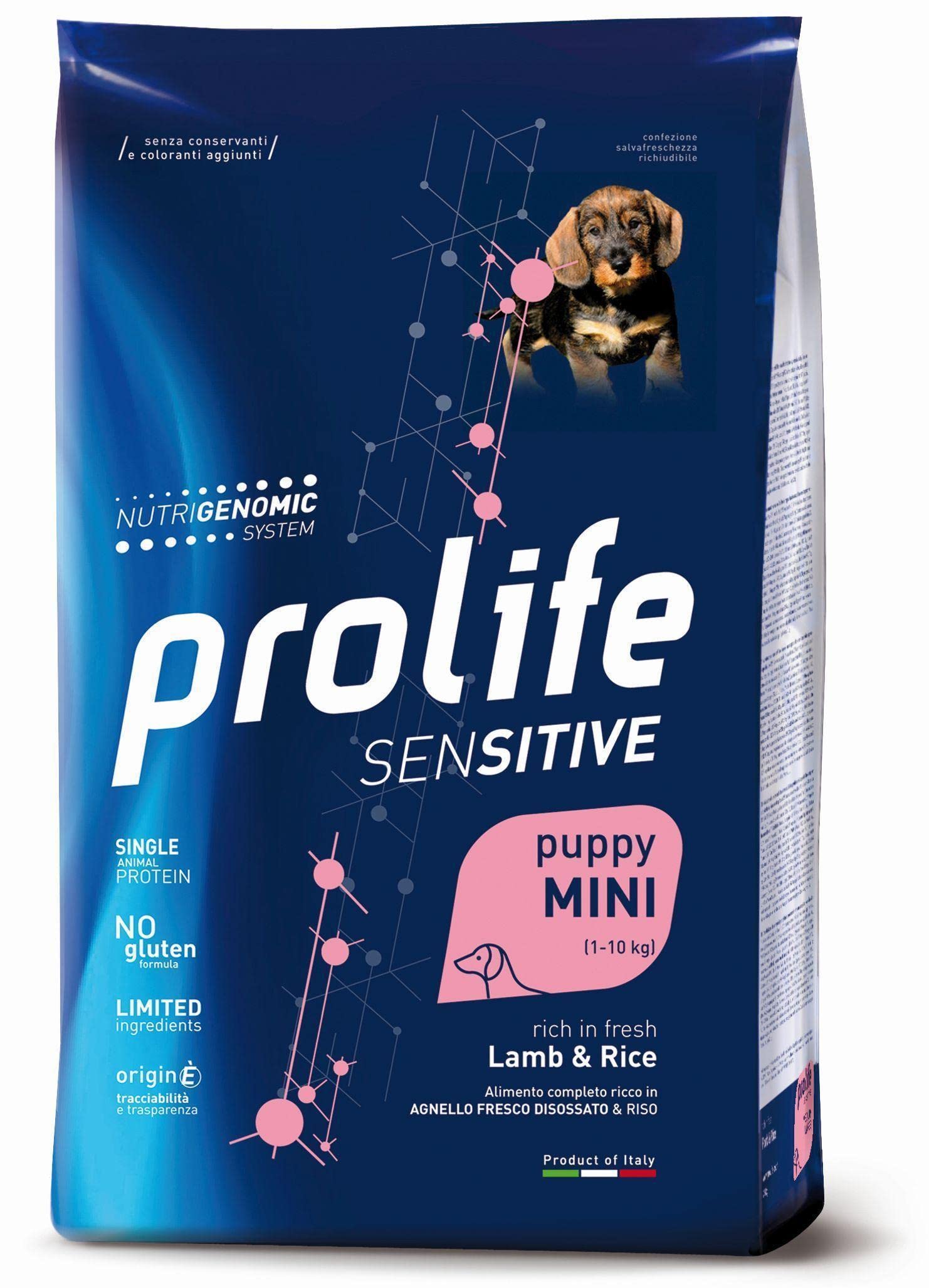 KRÓŻKI PROLIFE SENSITIVE PUPPY jagnięcina i ryż MINI. 600G