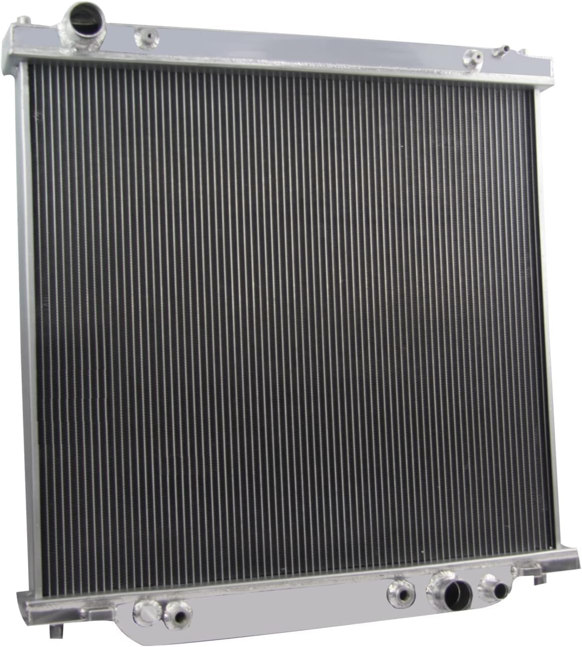 2 Row Core Aluminum Radiator for 1999-2005 Ford F250 F350 F450 F550 Excursion 99-05 2000 2001 2002 2003 2004 6.8 7.3L Powerstroke Radiator + Fan Shroud +Relay