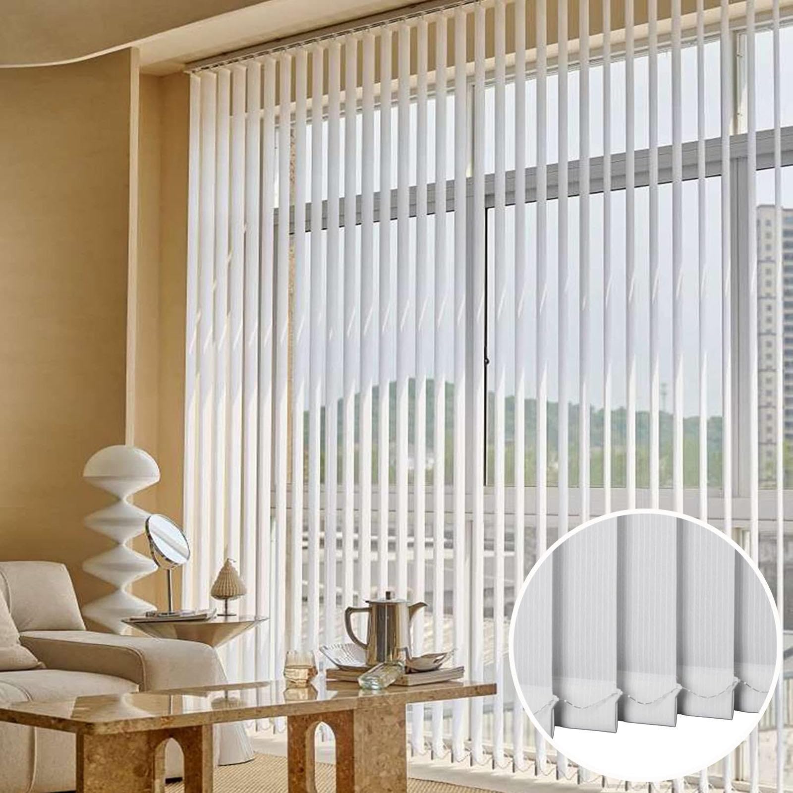 Tende a rullo bianche per interni e porte, lamelle per casa, ufficio, 60% oscuranti, calore Ilat, privacy, dimensioni 80 x 110 cm