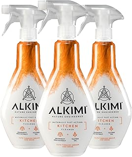 Kitchen Cleaning Spray, Pack of 3 – Powerful Cleaning, No Harsh Chemicals, with Natural Grapefruit Seed Extract & Tea Tree Oil