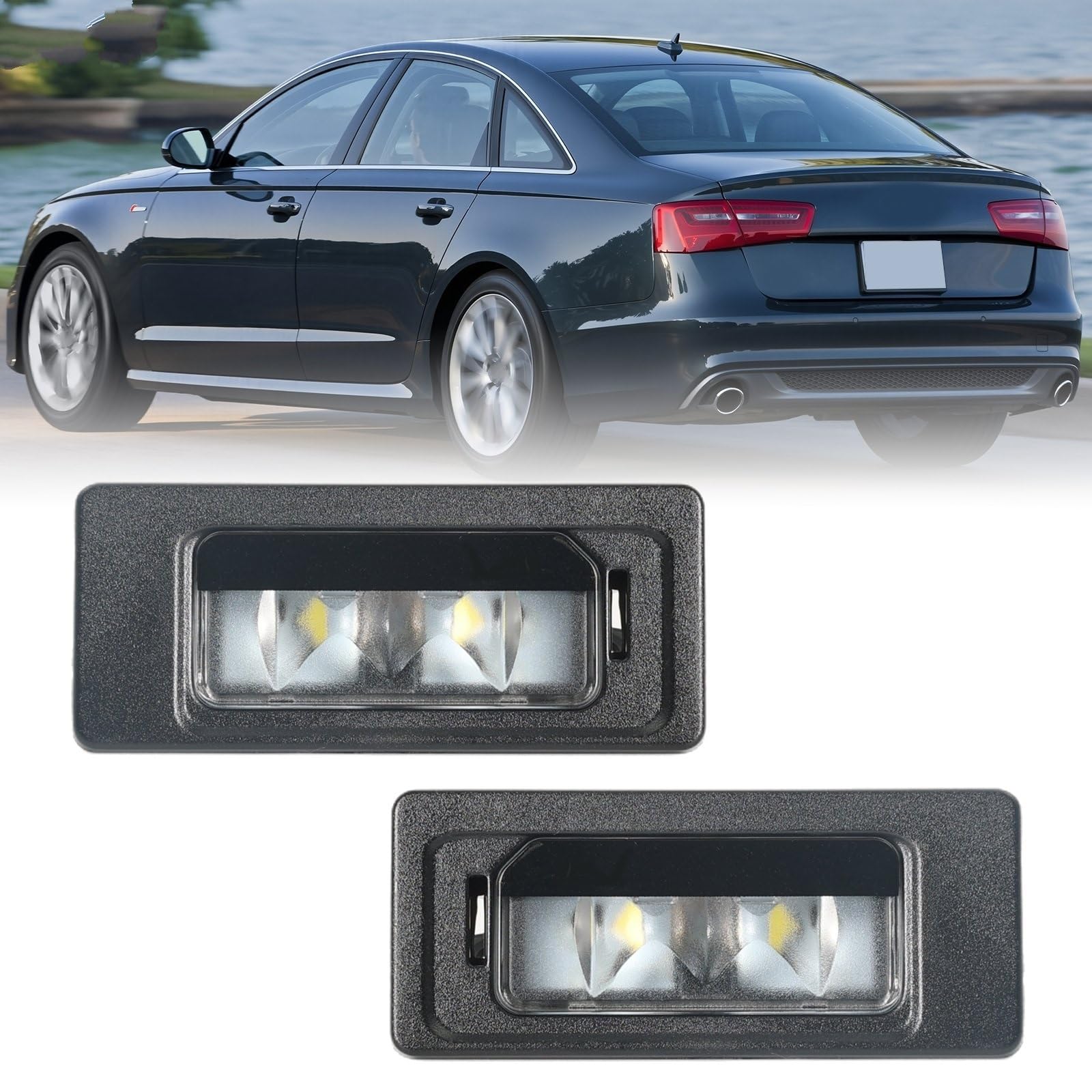 Number Plate Light For A1 For A3 For A4 For A5 For A6 For A7 For Q3 For Q5 TT 2x 12V License Plate Light Lamp 4G0943021 5N0943021