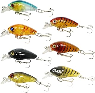 Kasoud Pike Fishing Bait with Hooks, 7PCS Floating Fishing B