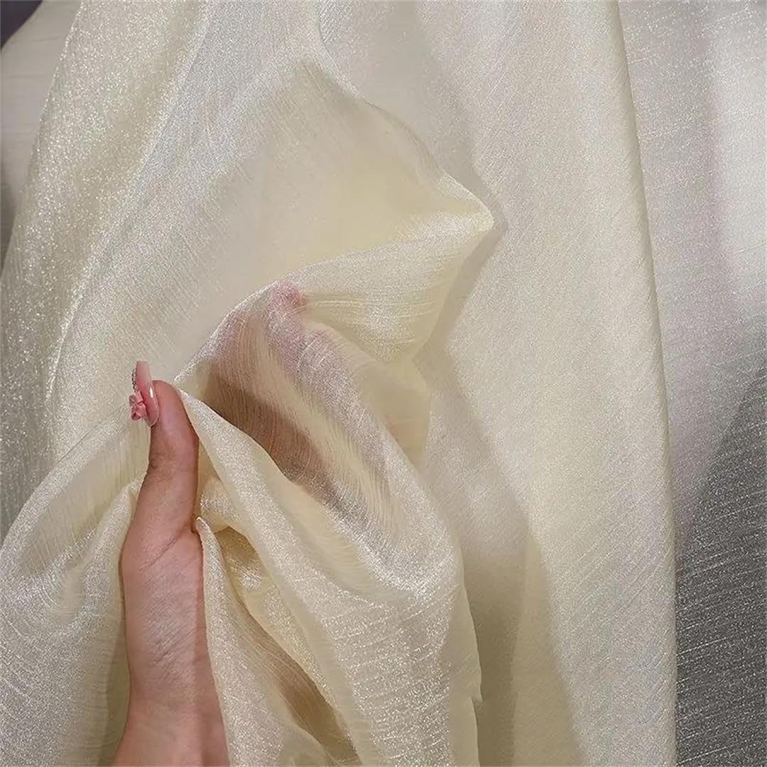 Organza Fabric, Organza Fabric By The Meter for Decoration Clothing Sewing Multicolor 100cm x 150cm(38 Beige)
