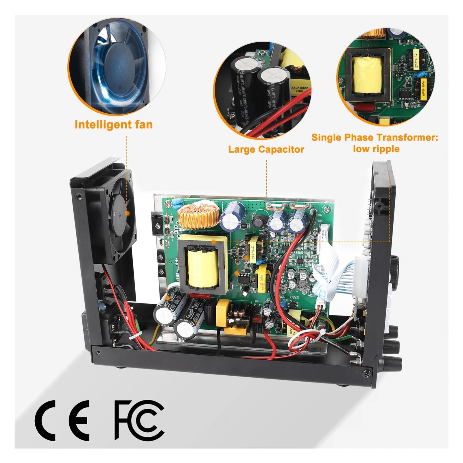 Fuente de alimentación de banco de laboratorio de CC variable, 30 V, 10 A, 200 V, 300 V, regulador de voltaje con ajuste de codificador, fuente de alimentación conmutada con pantalla LED de 4 dígitos