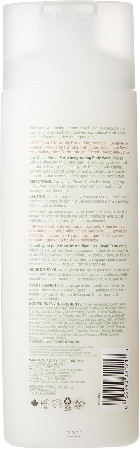 Live Clean Green Earth Invigorating Body Wash