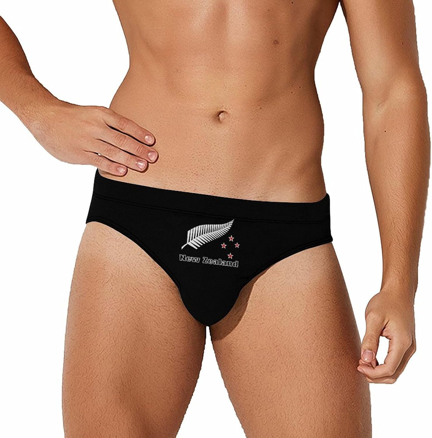 New-Zea-land Maori Fern Men's Brief Swimsuit Swimming Trunks Swimwear Beach Shorts Boxers L