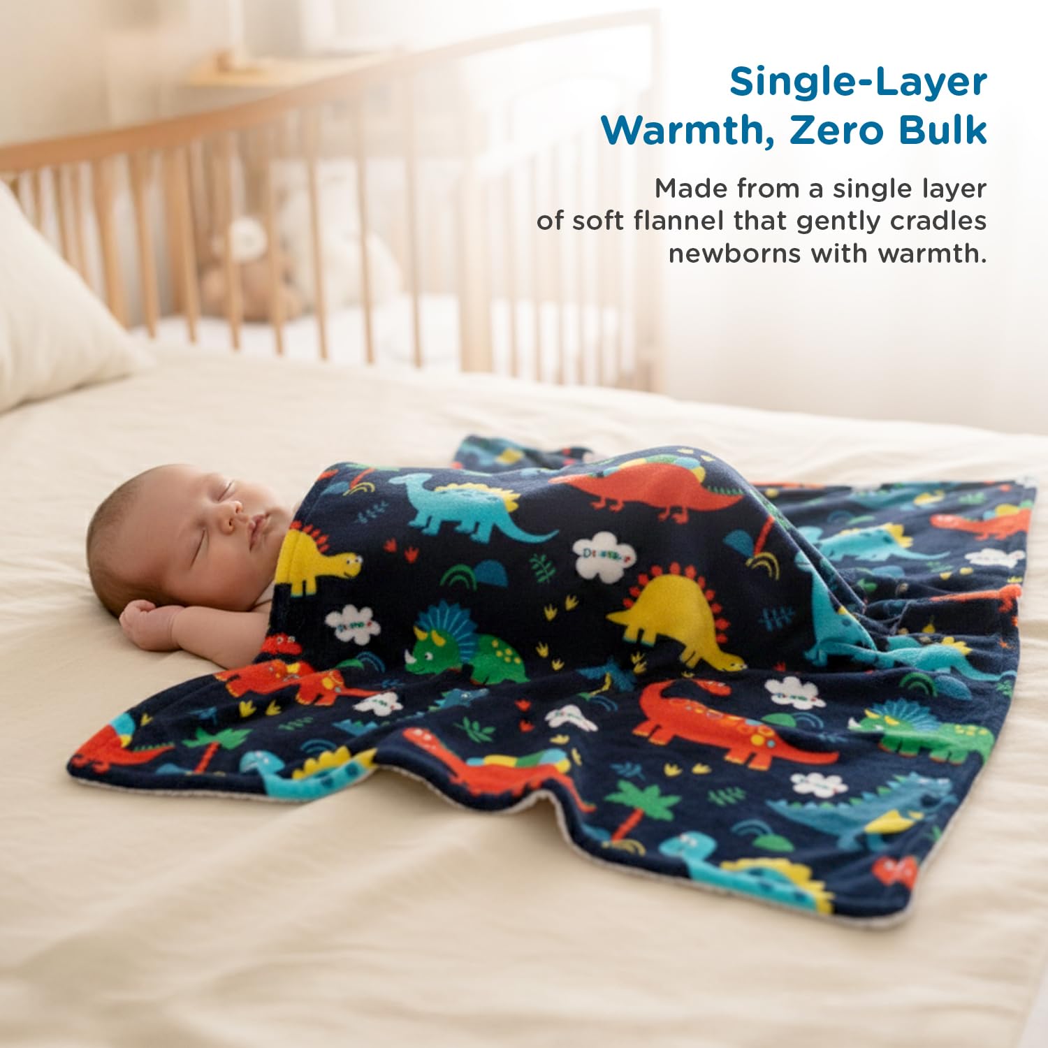 Mee Mee Dinosaur Baby Blanket - Soft & Warm -2