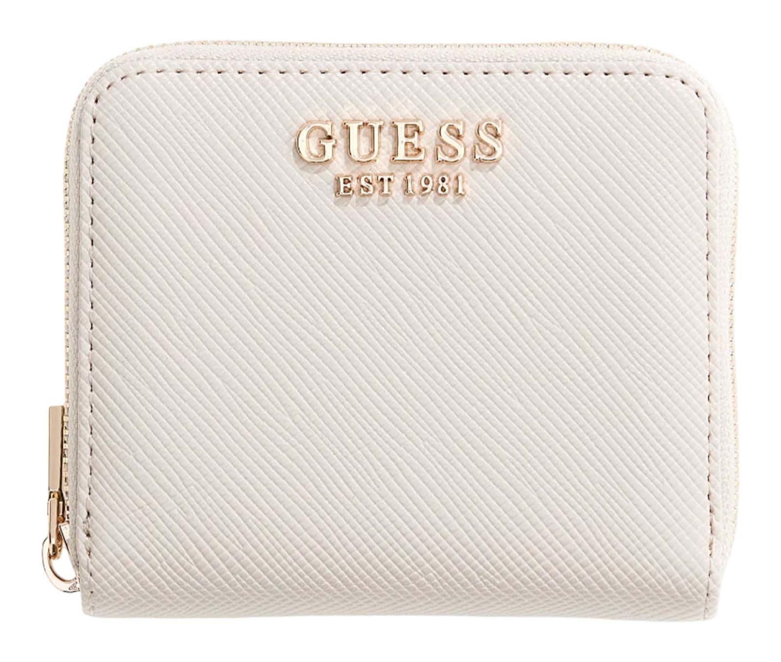 GUESS portafoglio Laurel II SLG Small Zip Around Wallet Bone avorio
