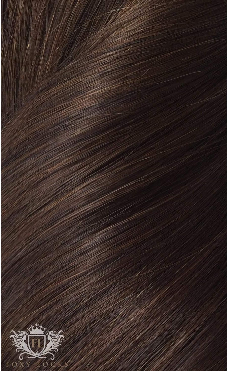 Foxy Locks Elegant Seamless Clip In 100% Human Remy Hair Extensions - Various Lengths and Colours (20", Cocoa Brown (#2))