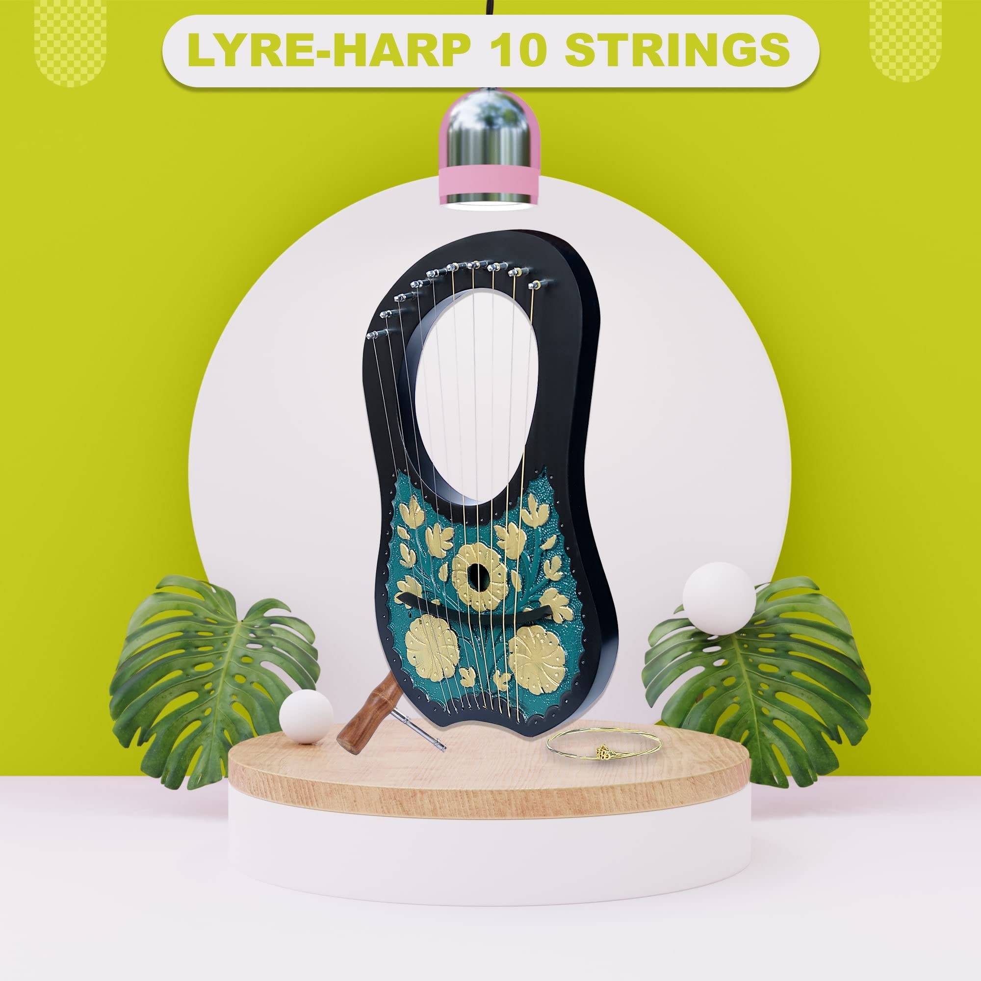 Amazon.com: Sturgis Midwest Dark Torquis 10 Strings Harp Rosewood