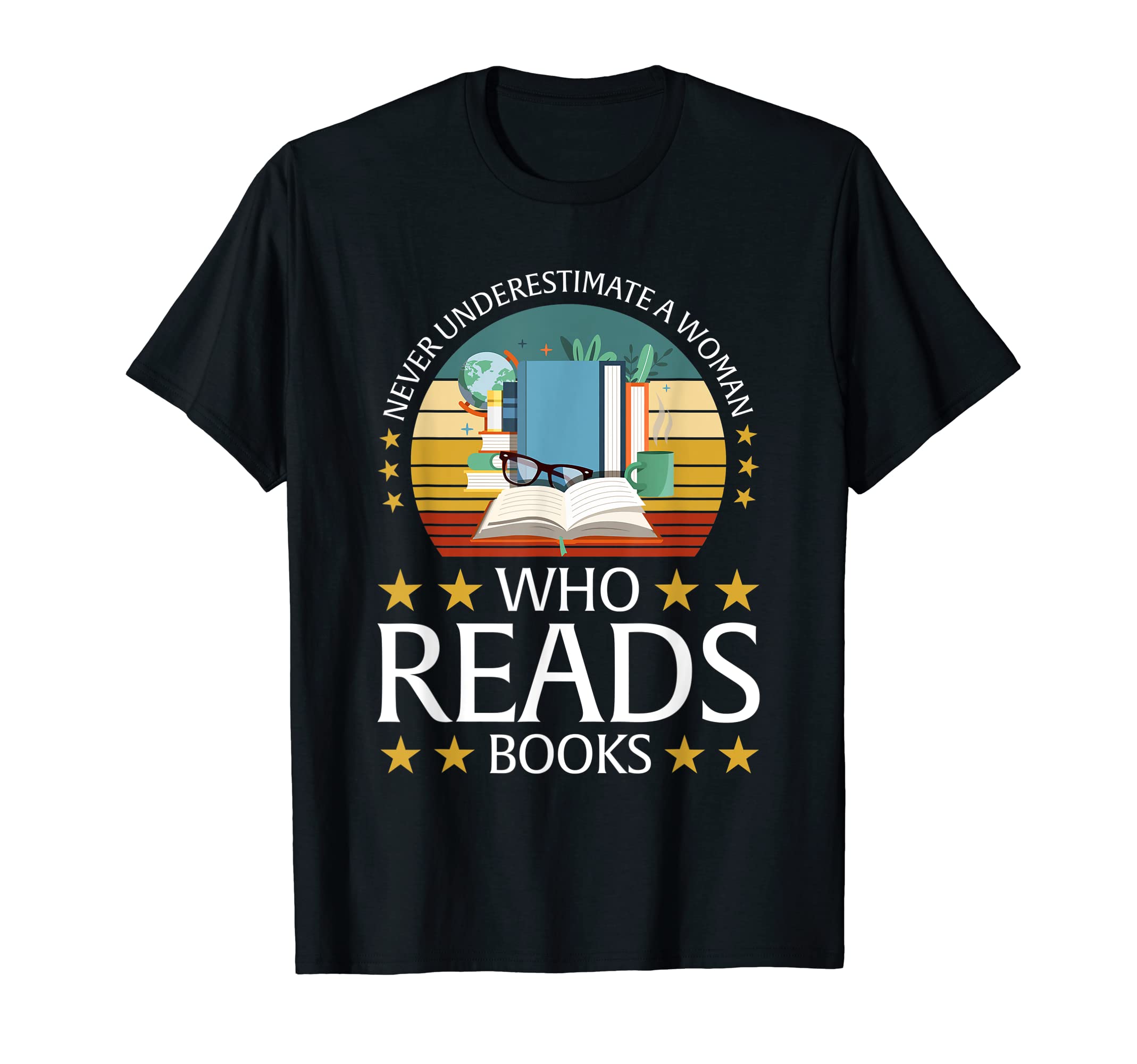 reader library books Giftsneer underestimate a woman who reads books reading T-Shirt