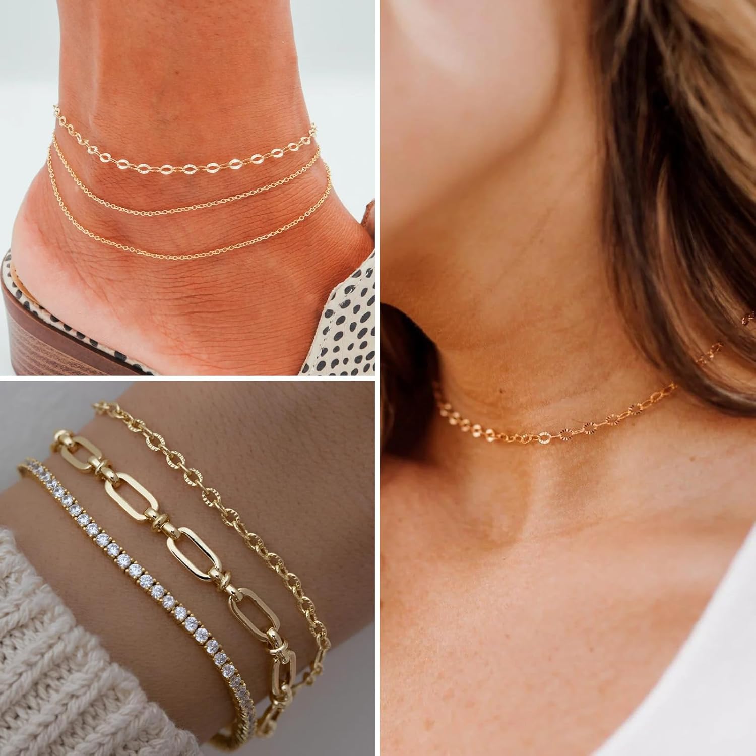 33 FT Gold Cable Jewelry Chain Bulk, 3.5mm 18K Gold Plated Brass Textured Cable Link Chains Roll for Jewelry Making - Image 4